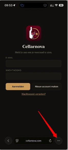 Installeren op de iPhone, stap 1