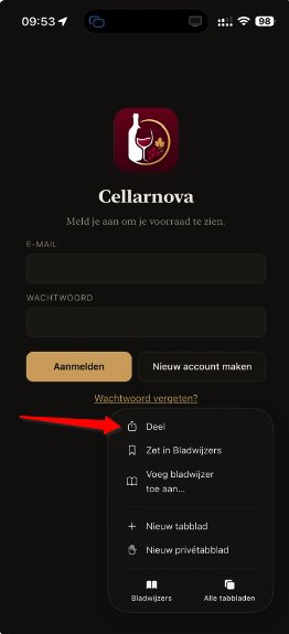 Installeren op de iPhone, stap 2